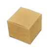 50pcslot 3 Цветные 4x4x3cm kraft paper box Складная крем -крем упаковочно