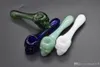 New colorful handcraft Tobacco Burner Pipe Mini Smoking Skull Hand Pipes Tubo di vetro spesso Olio Tubo colorato per Oil Rig Bong