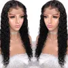 워터 파 곱슬 360 레이스 프론트 인간의 머리 가발 Pre Plucked Hairline 브라질 레미 정면 가발 130 % 밀도 Diva1