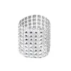 Hollow 8 Rij Net Diamond Servet Gesp Herbruikbare Bevestigingsmiddelen Rhinestone Servet Rings Wedding Festival Hotel Food Supplies