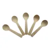 1000Pcs Disposable Wooden Spoon Mini Ice Cream Spoon Wood Dessert Scoop Western Wedding Party Tableware Kitchen Accessories Tool DBC BH2645