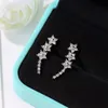 Boucles d'oreilles cloutées en argent 925, petites étoiles fraîches, boucles d'oreilles pour femmes, mariage, anniversaire