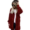 女性の豪華なSherpaフード付きのアウタープレイスパーカーコート暖かいセーター屋外のカジュアルの暖かいプラスサイズのジャケットオーバーコートLjja2844