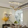 Modern LED pendant light single crystal water drop hanging lamps restaurant light fixtures in the living dining room lamps MYY