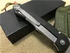 20st / parti DHL Snabb leverans High End Lochsa Design Folding Blade Kniv D2 Satin Drop Point Blade T6061 Aluminium Handtag EDC Pocket Knife