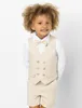 Tuxedos de mariage pour enfants, 2 pièces, beau pantalon pour garçon, costumes fleuris, vêtements de cérémonie (veste + pantalon), printemps et été