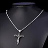 Religious Jesus Cross Necklace for Men New Fashion Gold color Cross Pendent with Chain Necklace Jewelry Gifts for Men247t