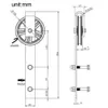 Quincaillerie de porte en bois de grange, mécanisme de fermeture douce, sangle Vintage, rayons, grande roue, Kit de rails coulissants