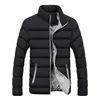 Designer Winter Men Jackets Pure Color Stand Collar Outdoor Leisure Cotton Tjowning Warm Cotton Padded Clothing Mens