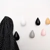 Simple Creative Clothing Store Home Water Drop Hooks Solid Wood Wall Hanging Fitting Room Cloakroom Hook Decoration 25pcs