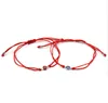 20 sztuk / partia Lucky Kabbah Red String Hamsa Bransoletki Niebieski Turecki Zły Oko Charms Kobiety Handmade Fatima Przyjaźń Biżuteria