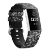 Utskriftsrem för Fitbit Charge 3 4 Silica Strap Replacement Wremband Sportband för FitBit Smart Watch Tillbehör Andas Nyaste