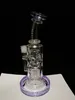 2024 Purple Klein Straight Fab Egg Glass Bong Matrix Perc 14mm Joint Smoking Water Pipe Glass Bong Recycler Oil Rigs Dab Rig Glass Pipes