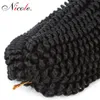 Nicole 30 racines pièces Crochet tresses Extensions de cheveux BlackBugBrown Omber couleur printemps cheveux crépus bouclés cheveux synthétiques 82785709