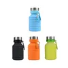 Bouteille d'eau pliante en silicone de 550ML Bouilloire étanche Cuisine Bouteille d'eau portable Sports Tour Courir Camping Bouteille de boisson Sans BPA