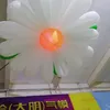 Fleurs gonflables blanches adaptées aux besoins du client de ballon avec la bande de LED et le ventilateur de la CE pour construire la décoration de toit ou de défilé