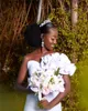 Blanc Satin Sirène Africaine Robes De Mariée Fille Noire Robes De Mariée 2020 Nouvelle Plage Pays Élégant Robes De Mariée Pas Cher Printemps Form242Y