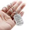 Halskette mit Erkennungsmarke und Gravur „To Family Best Friend Always Remember“ aus Edelstahl