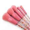 DHL New 5pcs Lollipop Candy Unicorn Crystal Makeup Brushes Set Colorful Lovely Foundation Blending Brush Makeup Tool maquillaje by air11