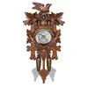 Cuco do relógio de parede de parede Bird Clock Wood Wooding Clock Hora do restaurante em casa Unicorn Decoration Art Vintage Swing Living Room2579290