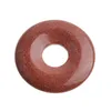 12 doğal taş nostaljik kolye yuvarlak taş donuts boncuk takı retro zarif mizaç kolye