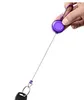 100pcs lot Candy Colors Mulitifunctional Badge Reel Retractable Keychain Recoil Id Card Holder Keyring Key Chains Steel Cord2994