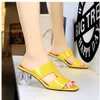 Hot Sale- slippers transparent slippers chaussure transparente femme thick heels slingback shoes fashion slippers sandals summer shoes woman