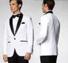 Tuxedos de mariage blanc pour hommes costume homme blazer et pantalon smokings marié meilleur homme costume mariage homme d'honneur hommes (veste + pantalon + cravate) DH6010