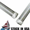 25 Pack T8 V-shape integrated Led Tube light 40W 48W 60W 5 ft 6 ft 8 ft v shape integrated bulb with clear lens frosty lens