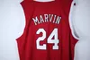 Echte foto's # 24 Marvin Barnes Spirits of St. Louis Retro Basketball Jersey Mens Stitched Custom Number Name Jerseys