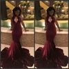 Custom Made Mermaid Prom Dresses 2019 Sexy Elegant Jewel Neck Formal Evening Dresses Ruffles Sweep Train Backless Cocktail Party Gowns