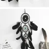 Fantasie delicate dromenvangers handgemaakte gevlochten prachtige zwarte veren dromenvangers creatief huis opvallende hangende ornam3305967