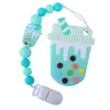 Baby Silicon Bead Ciuccio Gelato Massaggiagengive Euro America Commercio Hand Made Safe Infant Baby Gracious ToysTeether Chain Clips