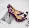 Fashion Designer Leopard Print High Heels Women Sexy Pumps Plus Size Lady Dress Shoes Pointed Toe 12 CM Bridal Wedding Shoes