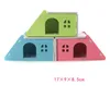 DIY Italic Klein Hamster Huis Huisdier Hamster Huizen Bed Cage Nest Hedgehog Guinea Pig Castle Toy Blue Pink Green