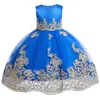 Kids Girls Embroidered Flower Girl Dresses Formal Princess Party Gown For Children Prom Gown Wedding 3 4 5 6 7 8 9 10 Years Y190611255328