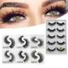 SHIDISHANGPIN 5 Paare Falsche Wimpern Dicke Nerz Wimpern 3D Nerz Wimpern Make-Up Natürliche Falsche Wimpern Wimpern Verlängerung Cilios Maquiagem