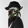 Bandane militari Paisley 100% cotone Hearwear Stampa mimetica Fazzoletto da taschino unisexFoulard hip-hop per ciclismo all'aperto 12 pezzi / lotto