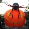Horrible Halloween Inflatable Evil Pumpkin Head Replica 6m Height Blow Up Pumpkin Model Balloon With Spider For Night Club And Bar Decoration