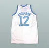 #12 Kenny Anderson Başpiskopos Molloy Lisesi Retro Klasik Basketbol Forması Erkek Dikişli Özel Numara ve isim Formaları