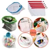 Reusable Mesh Produce Bags Premium Washable Eco Friendly Bags for Grocery Shopping Storage Fruit Vegetable and Toys 5Pcs/Set