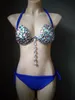 2018 Wenus wakacje Najnowszy Sexy Bikini Set Diament Kryształ Kobiety Stroje Kąpielowe Biquini Push Up Rhinestone Kostium Kąpielowy Beachwear Y19062801