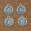 100Pcs Antique Silver "L " Alphabet Initial Alloy Charms Pendants For Jewelry Making Bracelet Necklace DIY Accessories 14.8x28.2MM A-396