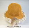 Sumer Baby Girls Lace Caps Caps Fashion Lace Folbleble Bowknot rodzic-dziecko kapelusz szeroko roletowy Dzieci Sun Shade Children Beach Hats S144