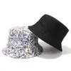 Nouveaux Dollars américains motif Chapeau femme pêcheur Chapeau mode hommes coton seau chapeaux en plein air Casquette casquettes