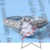 2020 Biżuteria ślubna Elliptical Gemstones Silver Pierścień Wzory dla Kobiet Cyrkon Biżuteria Pierścienie Mężczyźni Obietnica Ślubna Pierścienie