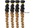 VMAE PERUVIAN OMBRE HAIR EXTENSES 2 톤의 인간 헤어 직조 3 번의 묶음 페루 느슨한 파도 옴브 버진 직조 옴브 사람 머리카락