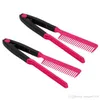 Fashion V Type Hair Straightener Comb DIY Salon Hairdressing Styling Tool Curls Brush Combs Free shipping