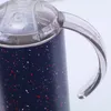 Kapak ile 12oz Sippy Kupası ve Kulp Anne sütü Biberon Paslanmaz Çelik Trainer Bardaklar Süt Şişe Çocuklar Tumbler