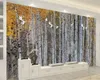 Beibehang 2018 jedwabna tkanina tapeta abstrakcyjna ręcznie malowane brzozy las tv sofa tło ściana papel de parede 3d tapety